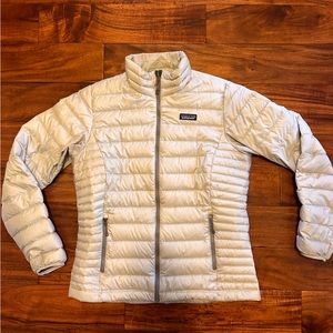 PATAGONIA WOMEN’S DOWNSWEATER JACKET LG LARGE - SILVER